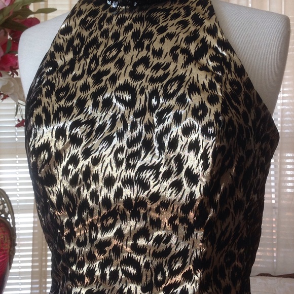 Mike Benet formal gold and black long dress - Picture 4 of 8